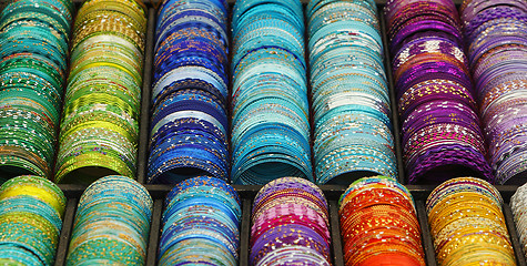 Image showing Colorful bracelets