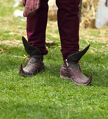 Image showing Medieval European Long Toed Shoes