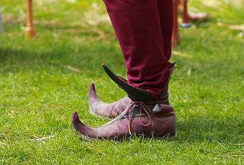 Image showing Medieval European Long Toed Shoes