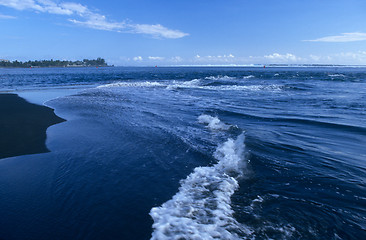 Image showing Low tide on Etang Salé beach, La Reunion Island