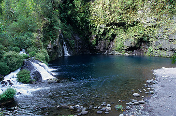 Image showing Trou Noir cascade, La Reunion Island