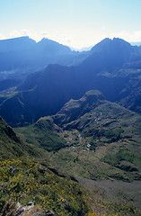 Image showing Mafate cirque from Maido, La Reunion Island