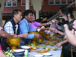 Image showing Tattoo Festival at Wat Bang Phra in Nakhon Chaisi near Bangkok, 