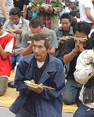 Image showing Tattoo Festival at Wat Bang Phra in Nakhon Chaisi near Bangkok, 