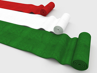 Image showing italian flag carpet