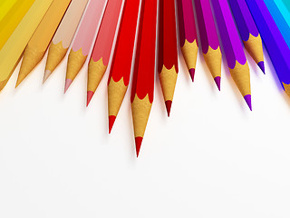 Image showing raibow pencil background