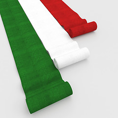 Image showing italian flag carpet
