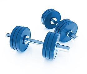 Image showing isolated dumb bells