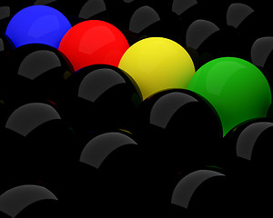 Image showing different colorful balls