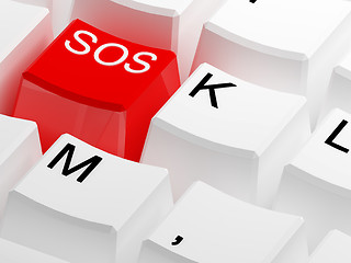 Image showing red sos button