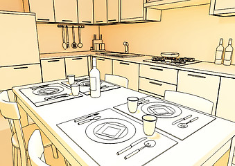 Image showing 3d kitchen