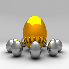 Image showing metal eggs