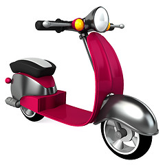 Image showing vintage purple moped