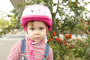 Image showing Little girl with helmet
