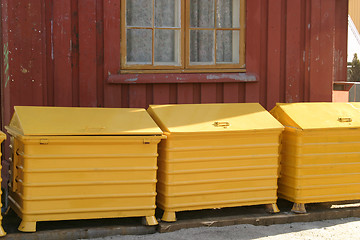 Image showing Yellow Bins