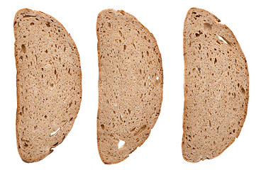 Image showing Slices of black rye bread