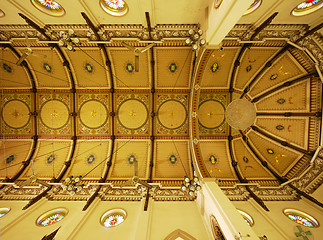 Image showing Ceiling of Holy Rosary Church in Bangkok, Thailand