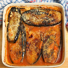 Image showing Aubergine parmigiana