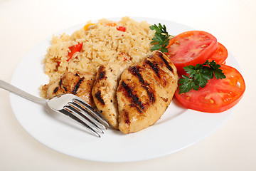 Image showing Cajun chicken and rice