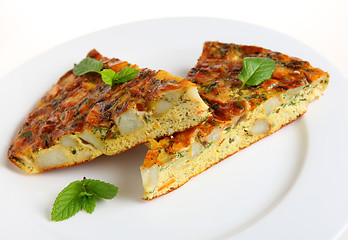 Image showing Horizontal Spanish omelet