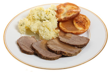 Image showing Roast beef plate