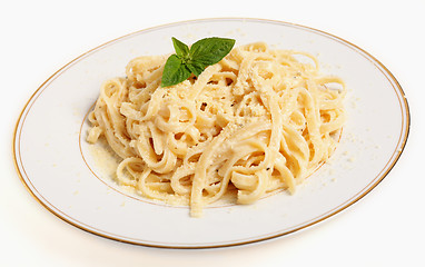 Image showing Fettuccine all Alfredo plate