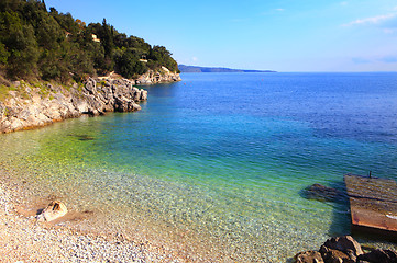 Image showing Kalami Bay cove and jetty