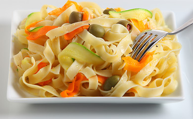 Image showing tagliatelle close-up