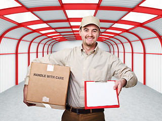 Image showing delivery man at work