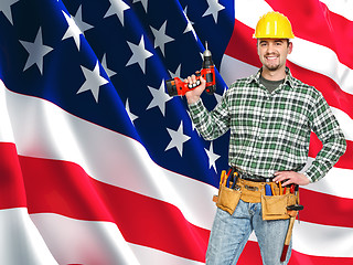 Image showing american worker portrait