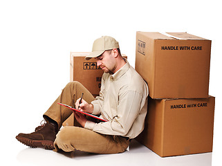 Image showing delivery man at work