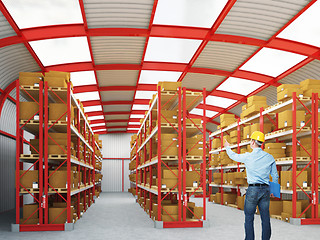 Image showing man at work in warehouse