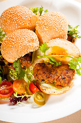 Image showing mini chicken burgers