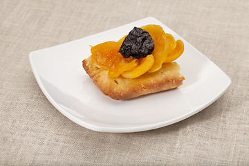 Image showing apricot and prune tart