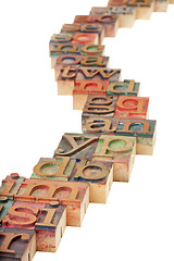Image showing pathway alphabet abstract 