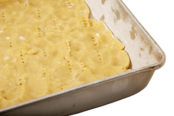 Image showing dough in baking tray