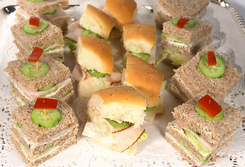 Image showing Sandwiches on a tray