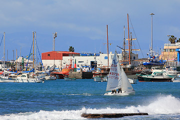 Image showing Los Cristianos harbor.