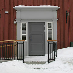 Image showing Vintage Wooden Door