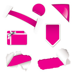 Image showing Shop sale elements pink