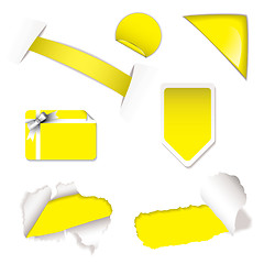 Image showing Shop sale elements yellow