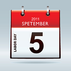 Image showing labor day calendar icon