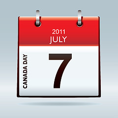 Image showing Canada day calendar icon