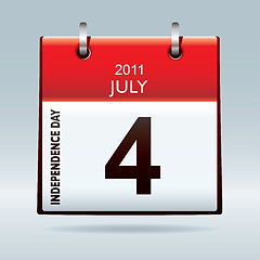 Image showing Independence day calendar icon