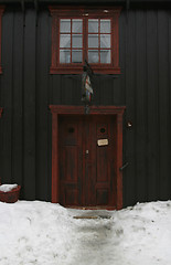 Image showing Vintage Wooden Door