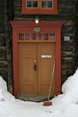 Image showing Vintage Wooden Door