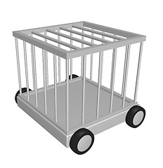 Image showing cage on wheels