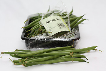 Image showing haricots verts - common green beans in package