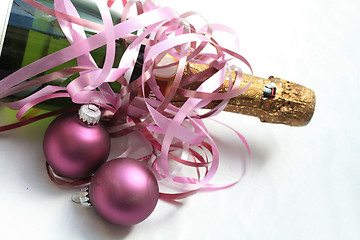 Image showing Christmas champagne