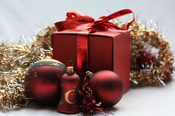 Image showing Christmas gift and decorations